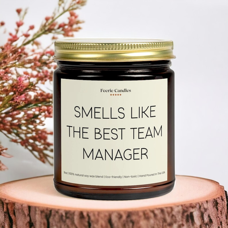 Sports Team Manager Gift Candle Thank You End of Season Present for Coach or Manager Hockey Basketball Football Baseball Soccer Gift image 5