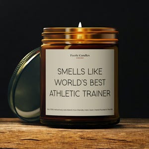 Athletic Trainer Gift Scented Candle Unique Sports Medicine Present for ATC Certified Athletic Trainer Graduation or Appreciation Gift