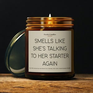Presente engraçado de fermento natural para ela, que cheira como se ela estivesse falando com ela, vela de iniciação, presente de padeiro para esposa, melhor amiga, presente de Natal para assar