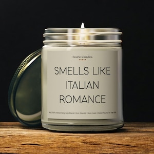 Italian Romance Candle Gift Custom Italy Travel Reveal Candle Smells Like Italian Romance Gift for Wife Girlfriend or Honeymoon Trip