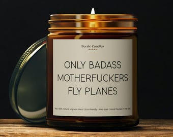 Pilot Gift Candle Funny Aviation Gift for Dad Boyfriend Pilot Gift Airplane Lover Gift