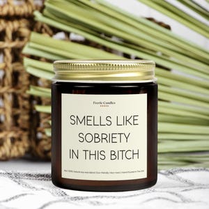 Sobriety Gift Candle One Year Sober Anniversary Milestone Recovery Encouragement Present for Her Him Soberversary Celebration Keepsake Gift image 6