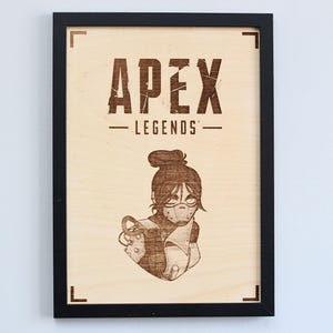 Apex Legends Wooden Wall Art: Engraved Gamer Print