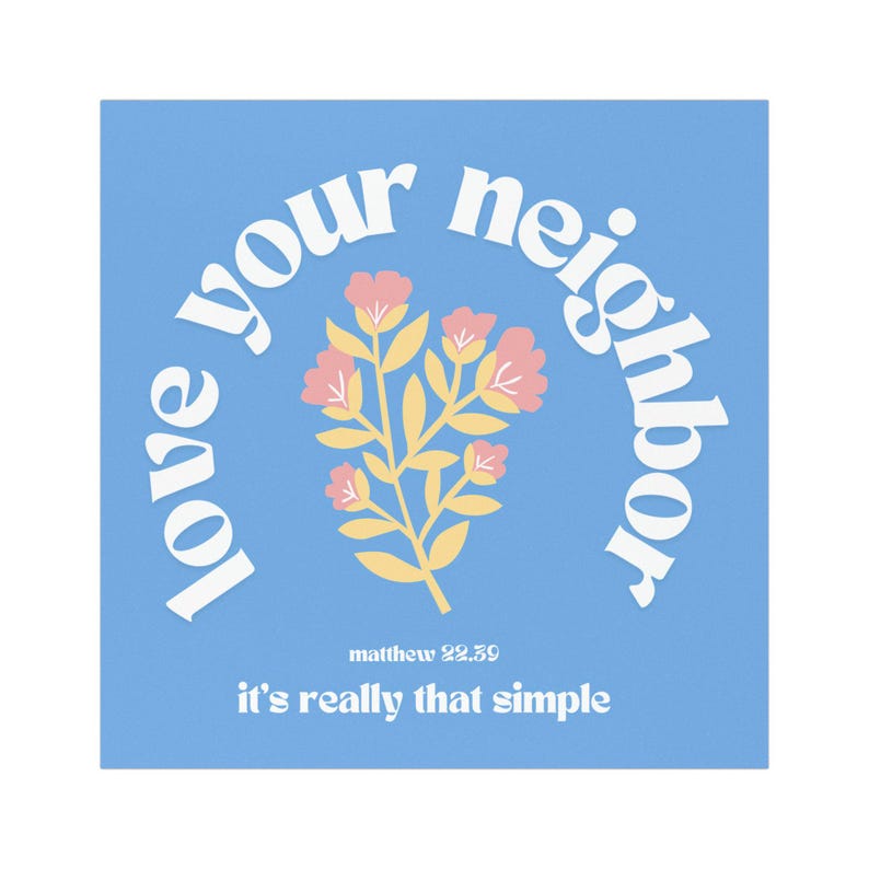 Love Your Neighbor Inspirational Car Magnets - Cute Car Decor, Bible Verse, Christian Merch, Summer Vibes, Road Trip Essentials image 2