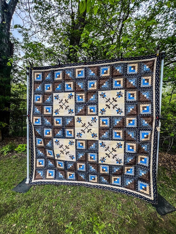 Log cabin floral - Queen Size