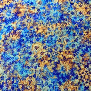 Dancing Dahlias cotton quilting fabric