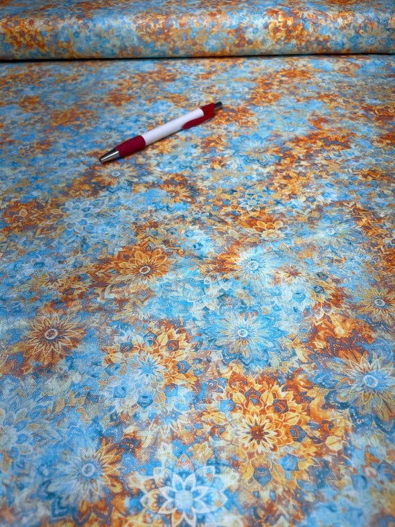 Dancing Dahlias cotton quilting fabric