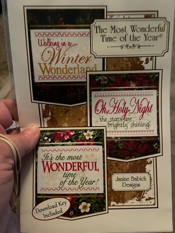 Winter Holiday Banner Machine Embroidery Pattern (Download)