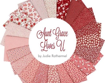 Aunt Grace Loves U Fat Quarter Bundle By Judie Rothermel for Marcus Fabrics