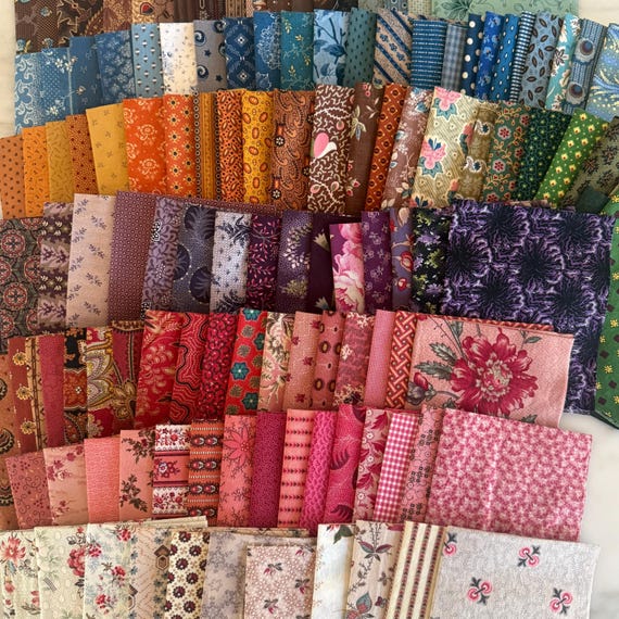 19th Century Reproduction Fabric Fat 1/16th Stash Pack (25 count)