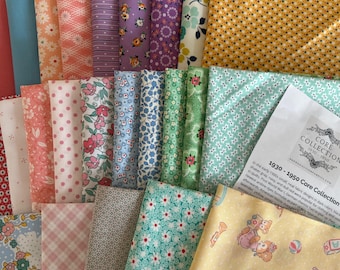 1930 - 1950 Core Collection  - Fat Quarter Fabric Bundle curated by Margo Krager