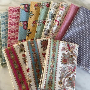 Holbrook Fabric Bundle – Max & Louise for Andover Fabrics - 3 Yards of Complex Stripe + 10 FQs