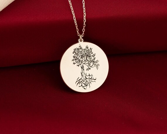 Mother and Children Sacred Tree Of Life Necklace, Custom Family Tree Names  Necklace, Personalized Tree of Life Necklace, Gift For Mother
