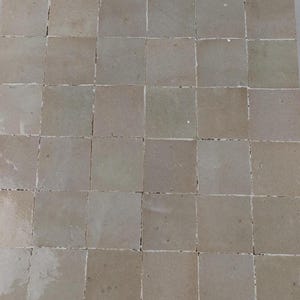 1 Square Feet Handcrafted Beige Zellige 2&#39;&#39;x2&#39;&#39; - Tiles For Home Decor - Bathroom , Kitchen Floors and Walls -Outdoor & Indoor Bejmat Tiles