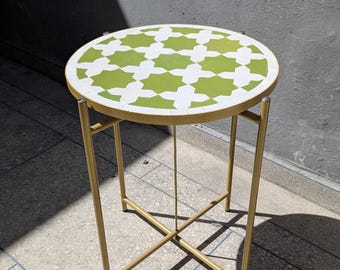 Mesa auxiliar de mosaico marroquí de estilo morisco – Muebles de jardín y patio de diseño Zellige