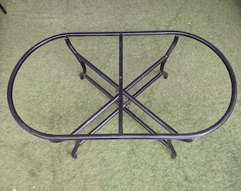 Handmade Oval Iron Table Legs: Metal Dining Table Base