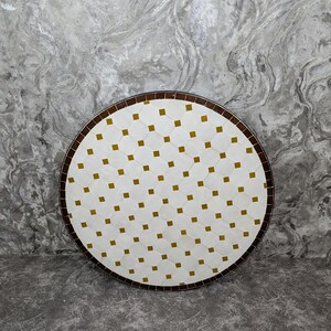 Elegance Design Round Caffee Moroccan Mosaic Table Top, Exquisite Moroccan Zellige Mosaic Tile Tabletop  for Indoor & Outdoor