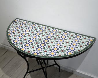 Handgemaakte zellige-koffiemozaïektafel met speciale vorm: Marokkaanse keramische tegeltafel