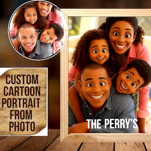 Portrait de dessin animé personnalisé à partir d'une photo, portrait de couple, portrait 3D de dessin animé, cadeau pour couple de la Saint-Valentin, dessin animé personnalisé, portrait numérique