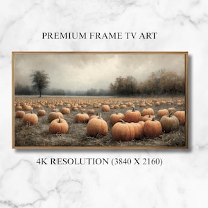 Ensemble d'art automne cadre pour télévision, cadre citrouille pour télévision, oeuvre d'art citrouille pour le cadre de la télévision, cadre automne ferme pour télévision, cadre automne pour la ferme, Cottagecore oeuvres d'art automne