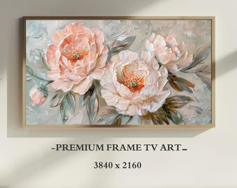 Samsung Frame TV-konst vår | Abstrakt målning | Blomstermålning | Konst för hem och väggdekor | Digital nedladdning