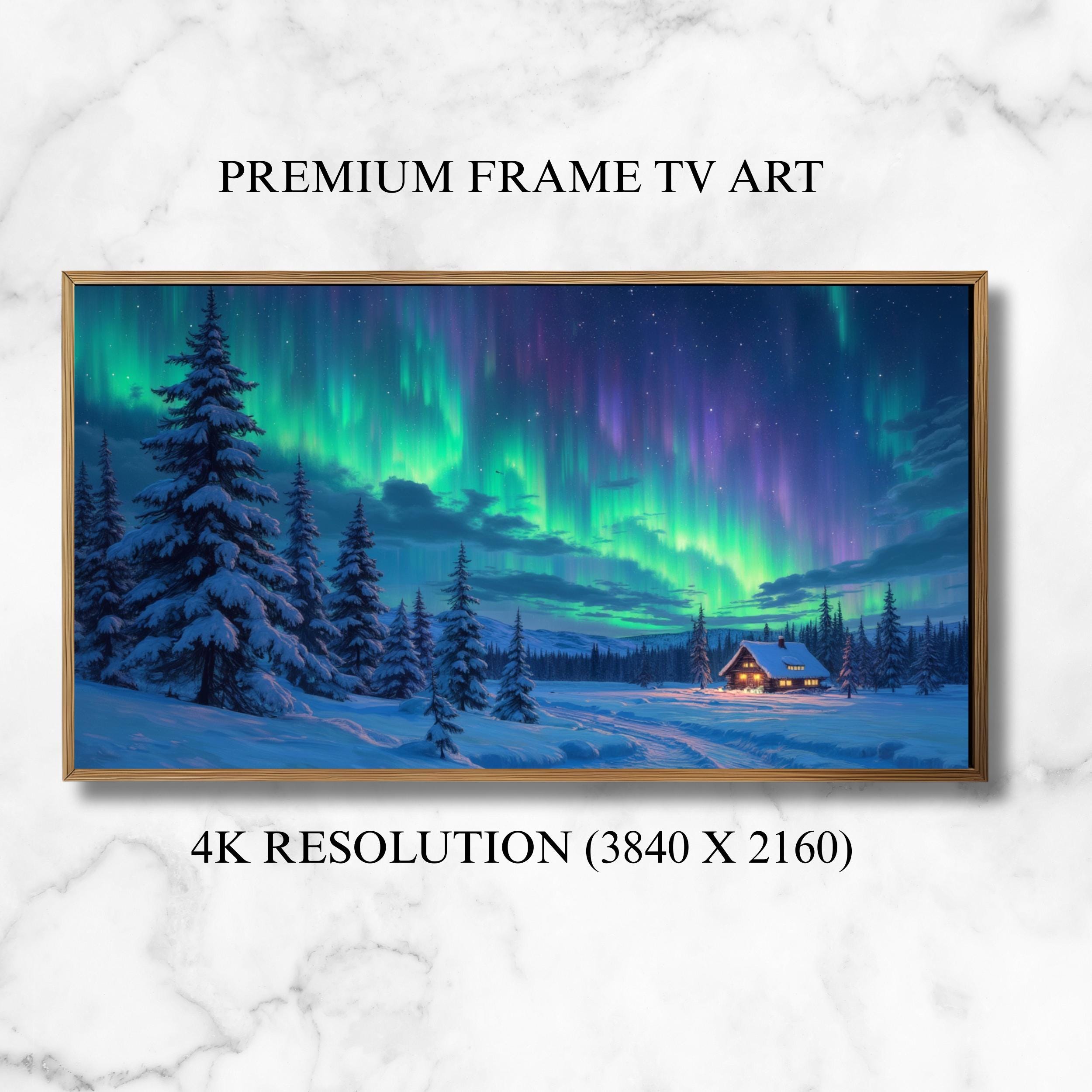 Aurora Northern Lights Digital Art | Aurora Borealis Frame TV Art