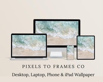 Blue Ocean Wave Wallpapers for iPhone, iPad & Desktop, Summer Wallpaper, Coastal Beach iPad Background, 4K Sea Aesthetic Screensaver