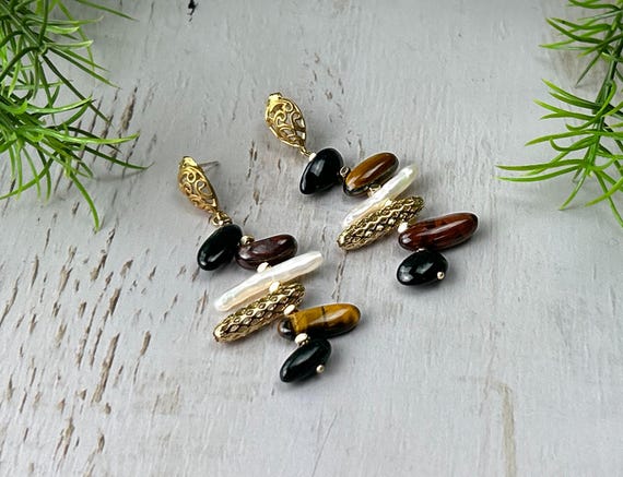 Tigers eye  earrings