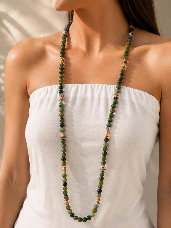 Green gemstone Necklace