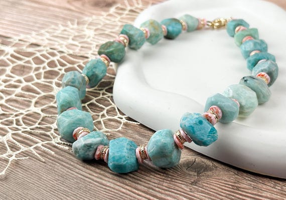 Chunky amazonite stones Necklace
