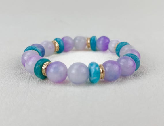 Amazonite  gemstone elastic bracelet
