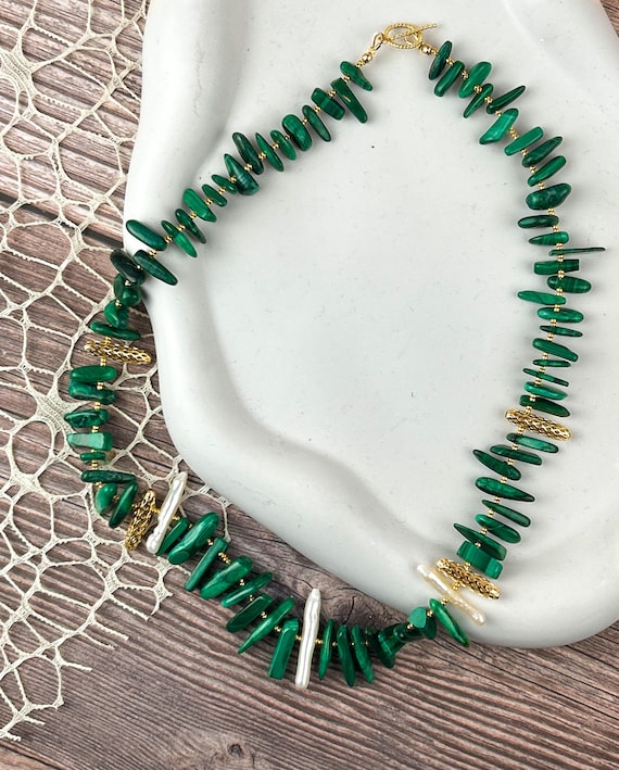 Malachite  gemstone Necklace