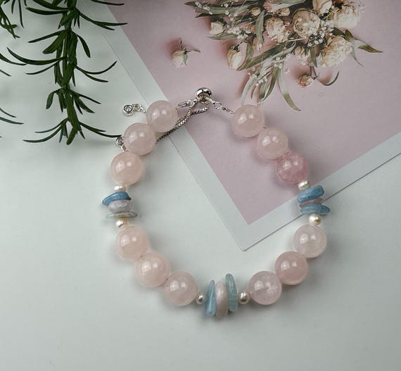Pink gemstones boho fashion necklace