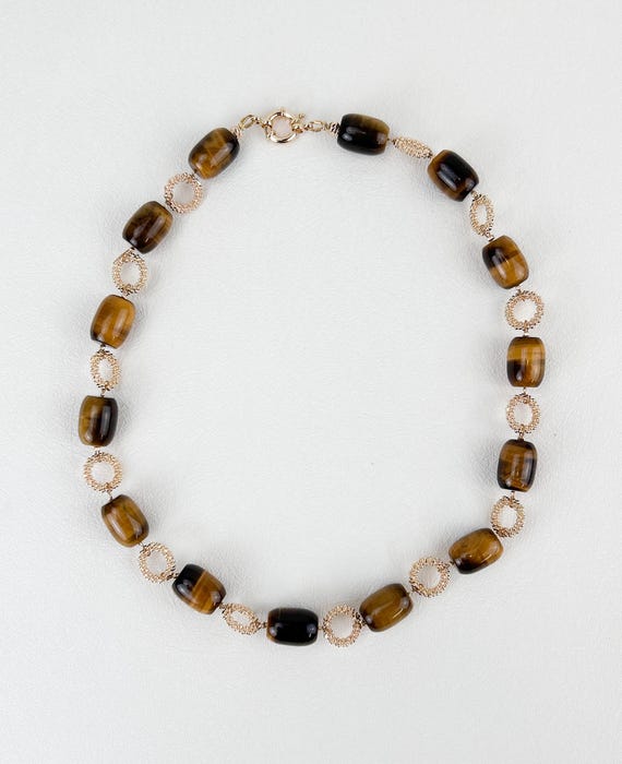 Tiger eye luxury gemstone Necklace