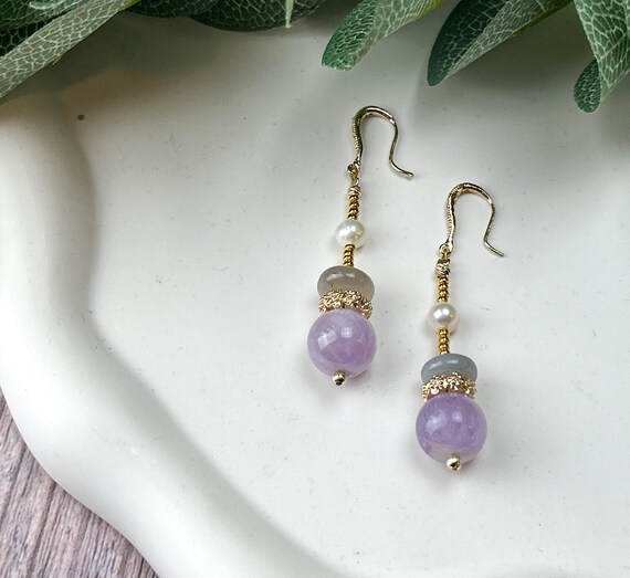 Pink Quartz Earrings - Handcrafted Drop Earrings - Hypoallergenic Sterling Silver Jewelry - Boho Style Accessory - Everyday Wear - Xmas Gift