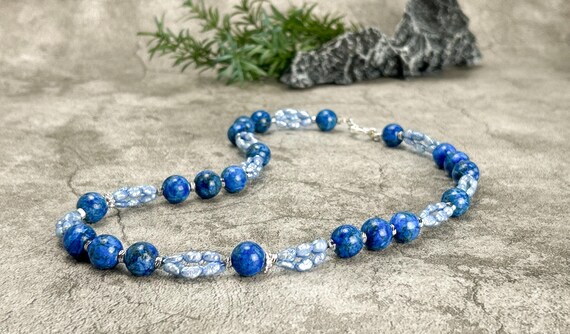 shades of blue necklace