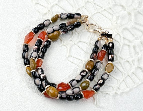 Brown gemstone bracelet