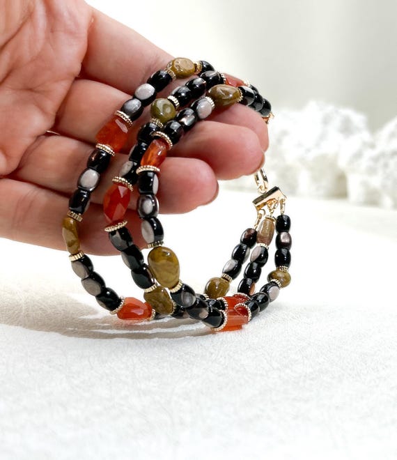 Brown gemstone bracelet