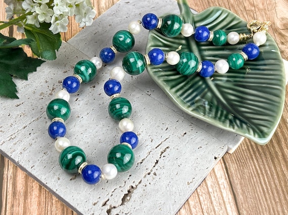 Green Malachite Bead Choker