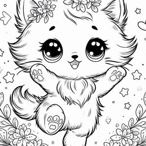 100 Cute Dogs and Cats Printable Coloring Pages Bundle