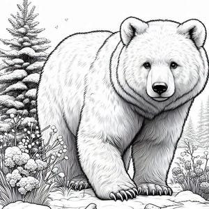 100 Bears and Woodland Animals Coloring Pages, realistic, beautiful and zentangle