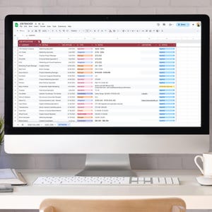 JOB APPLICATION TRACKER  | Job Applications, Google Sheets, Job Planner, Interview and Job Search, Job Application Template