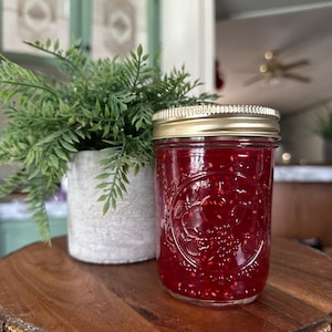 Raspberry Peach Jam - Homemade Jam - southern Style Fruit Spread - Fresh Fruit Preserves