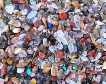 Natuurlijke gemengde kristalchips: kleurrijke helende stenen voor creativiteit, evenwicht en positieve energie