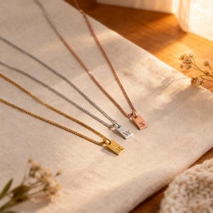 Custom Initial Necklace 925 Sterling Silver | Dainty Name Pendant for Women | Personalized Gift for Her | Bridesmaid, Birthday Jewelry