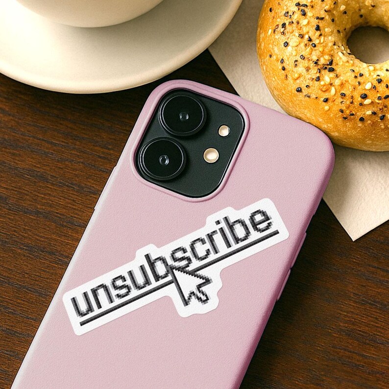 Funny Unsubscribe Sticker, Burnout Humor Sticker, Relatable Introvert Sticker, Anti Social Humor, Sarcastic Sticker, Water resistant Vinyl image 2