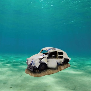 Wrecked car fish tank decor, aquarium rocks, aquarium decor, aquarium, aquarium cave, terrarium kit, terrarium decor, aquarium tutanchamon