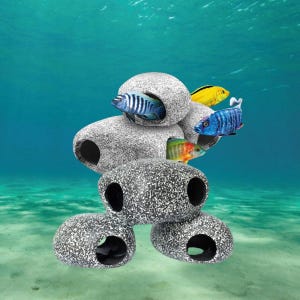 Aquarium Decorative Stone Decorations, Ponds, Ceramic Shrimp Farms fish tank decor, aquarium rocks, aquarium decor, aquarium, aquarium cave