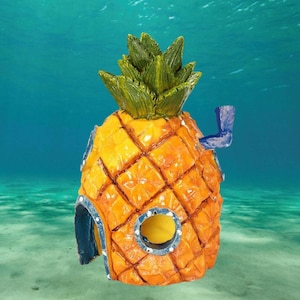 Sponge bob Pineapple House Fish Tank fish tank decor, aquarium rocks, aquarium decor, aquarium, aquarium cave, terrarium kit, terrarium deco