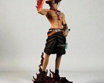Action figure di Portuguese D. Ace da 23 cm / Statua da collezione in PVC di One Piece Anime / Giocattolo modello di Ace del Pugno di Fuoco, regalo di Luffy, pirata di paglia, Roronoa Zoro